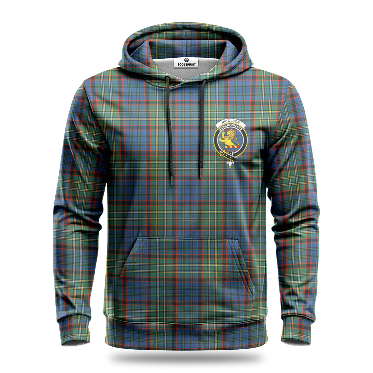 Nicolson Hunting Ancient Tartan Crest Hoodie