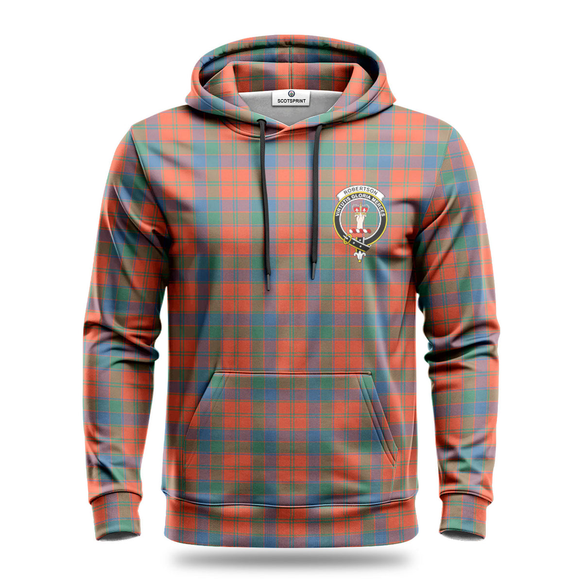 Robertson Ancient Tartan Crest Hoodie