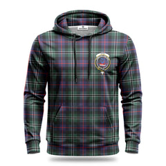 Rose Hunting Modern Tartan Crest Hoodie