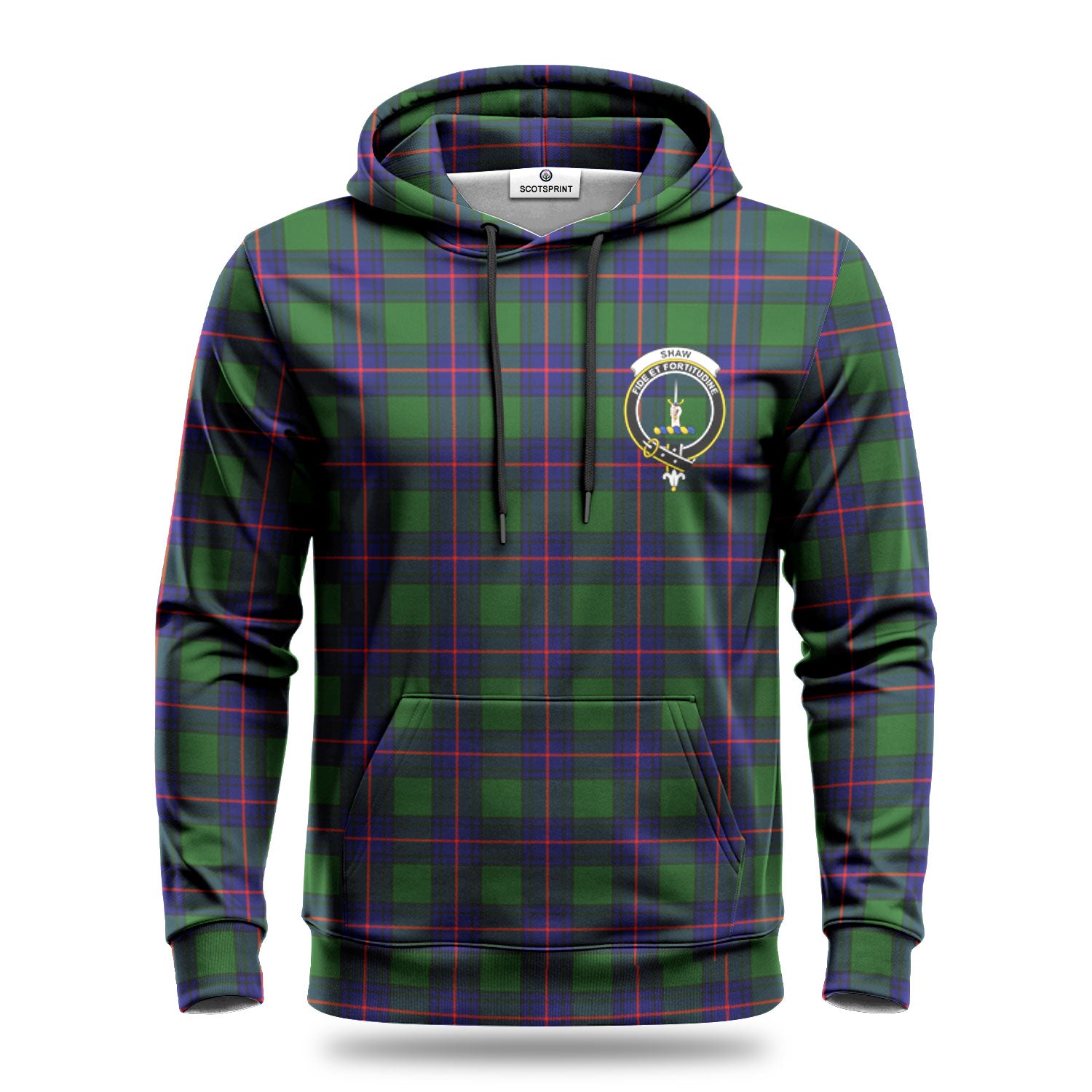 Shaw Modern Tartan Crest Hoodie