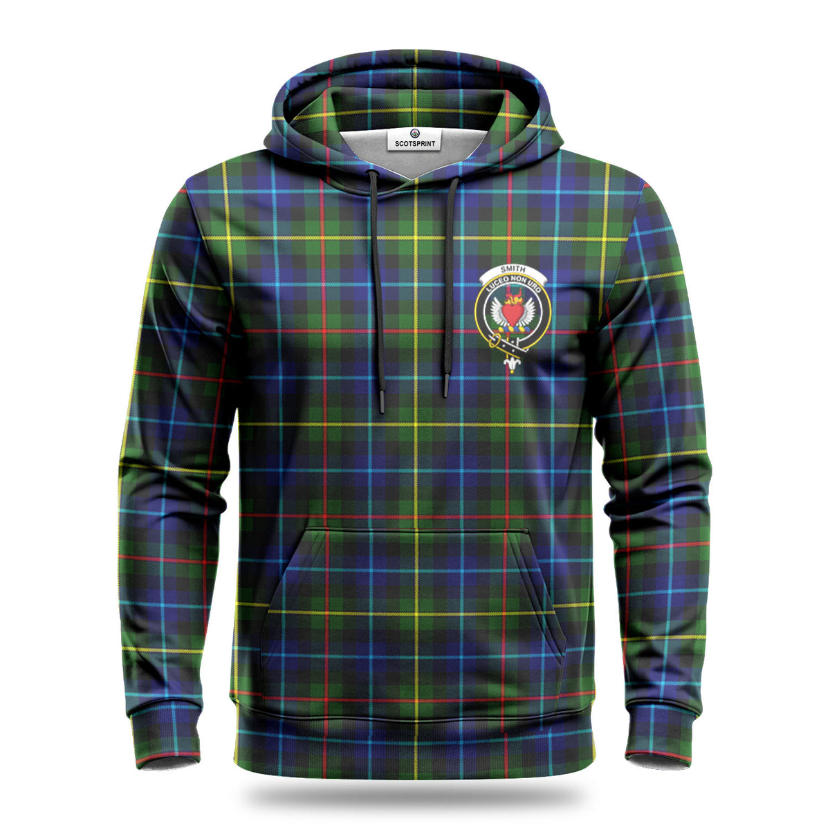 Smith Modern Tartan Crest Hoodie