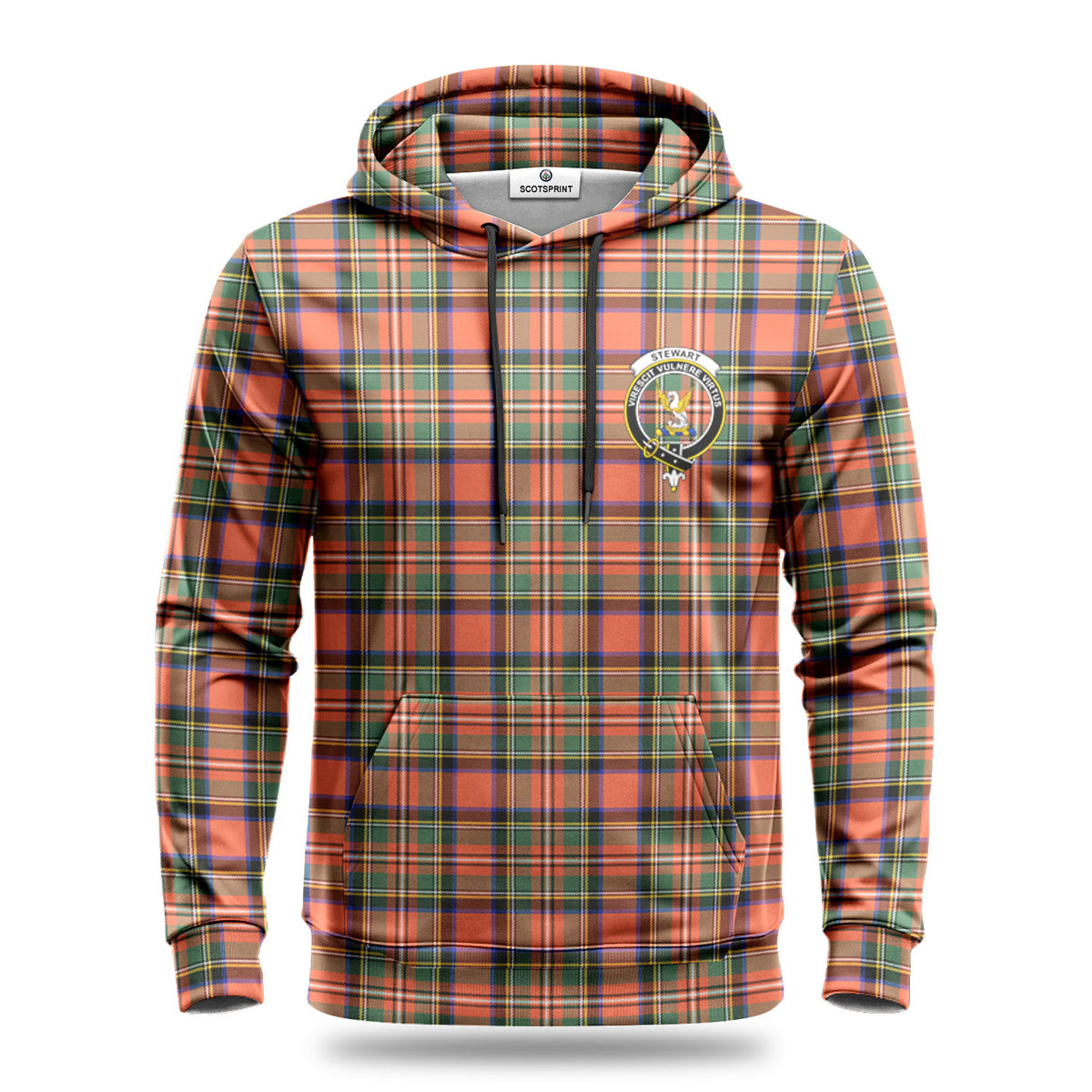 Stewart Royal Ancient Tartan Crest Hoodie