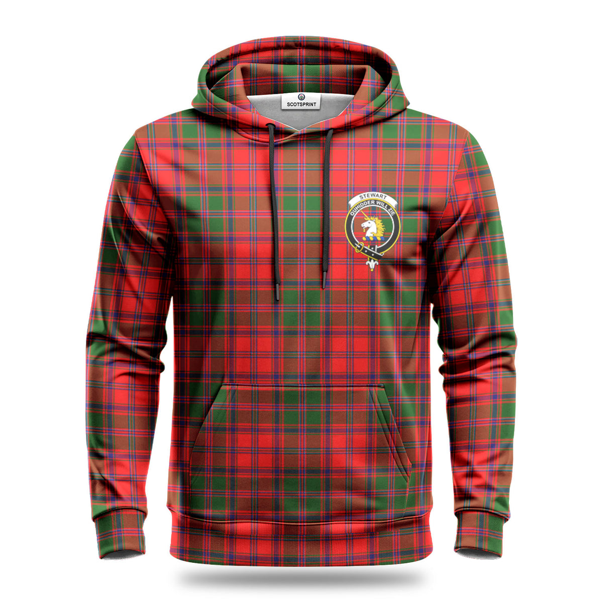 Stewart of Appin Modern Tartan Crest Hoodie