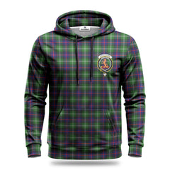 Sutherland Modern Tartan Crest Hoodie