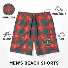 Chisholm Ancient Tartan Crest Men's Beach Shorts