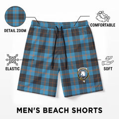 Horsburgh Tartan Crest Men's Beach Shorts