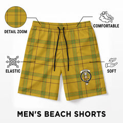 Houston Tartan Crest Men's Beach Shorts