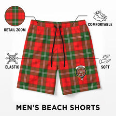 Lennox (Lennox Kincaid) Tartan Crest Men's Beach Shorts