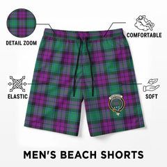 MacArthur - Milton Tartan Crest Men's Beach Shorts