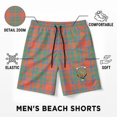MacIntosh Ancient Tartan Crest Men's Beach Shorts
