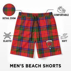 MacNicol (of Scorrybreac) Tartan Crest Men's Beach Shorts