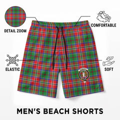 McCulloch Tartan Crest Men's Beach Shorts