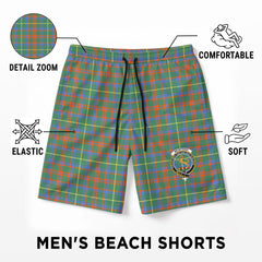 McIntosh Hunting Ancient Tartan Crest Men's Beach Shorts