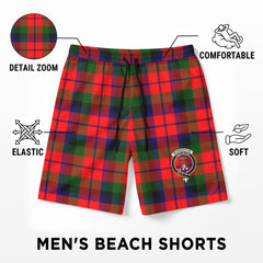 McNaughton Modern Tartan Crest Men's Beach Shorts
