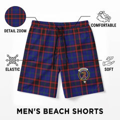 Wedderburn Tartan Crest Men's Beach Shorts