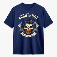 Arbuthnot Modern Tartan Crest 2D T-shirt - Alba Skull Style