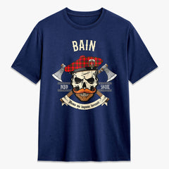 Bain Tartan Crest 2D T-shirt - Alba Skull Style