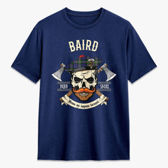 Baird Modern Tartan Crest 2D T-shirt - Alba Skull Style