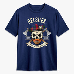 Belshes Tartan Crest 2D T-shirt - Alba Skull Style