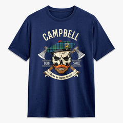 Campbell Ancient 01 Tartan Crest 2D T-shirt - Alba Skull Style