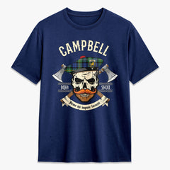 Campbell Argyll Ancient Tartan Crest 2D T-shirt - Alba Skull Style