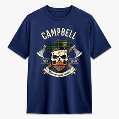 Campbell of Breadalbane Modern Tartan Crest 2D T-shirt - Alba Skull Style