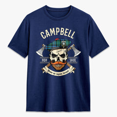 Campbell of Cawdor Ancient Tartan Crest 2D T-shirt - Alba Skull Style