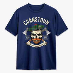 Cranstoun Tartan Crest 2D T-shirt - Alba Skull Style