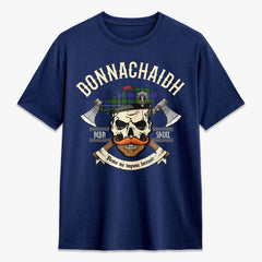 Donnachaidh Tartan Crest 2D T-shirt - Alba Skull Style