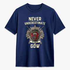 Gow (of Skeoch) Tartan Crest 2D T-shirt - Never Underestimate Style