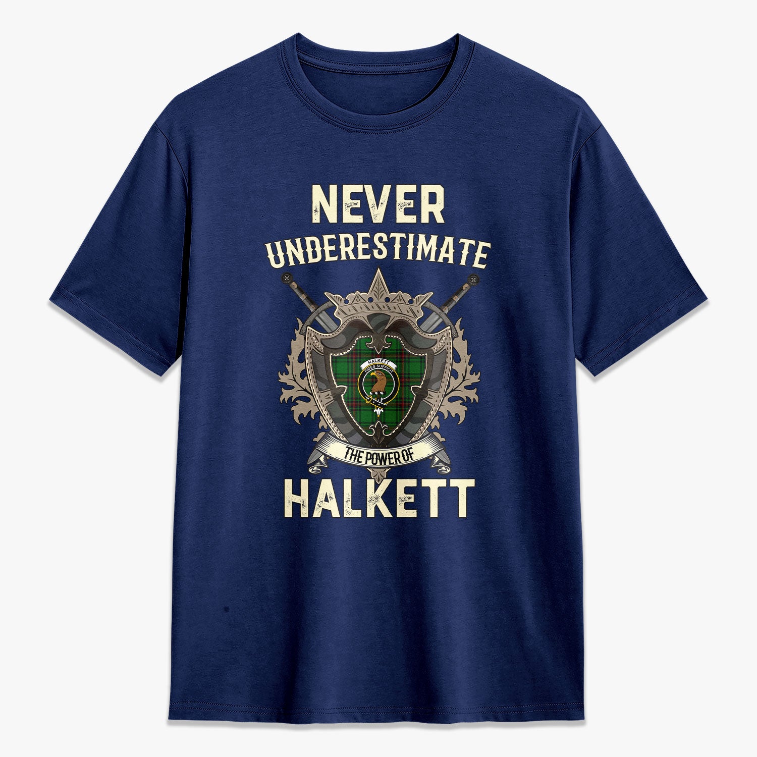 Halkett Tartan Crest 2D T-shirt - Never Underestimate Style