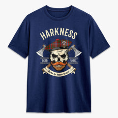 Harkness Dress Tartan Crest 2D T-shirt - Alba Skull Style