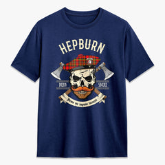 Hepburn Tartan Crest 2D T-shirt - Alba Skull Style