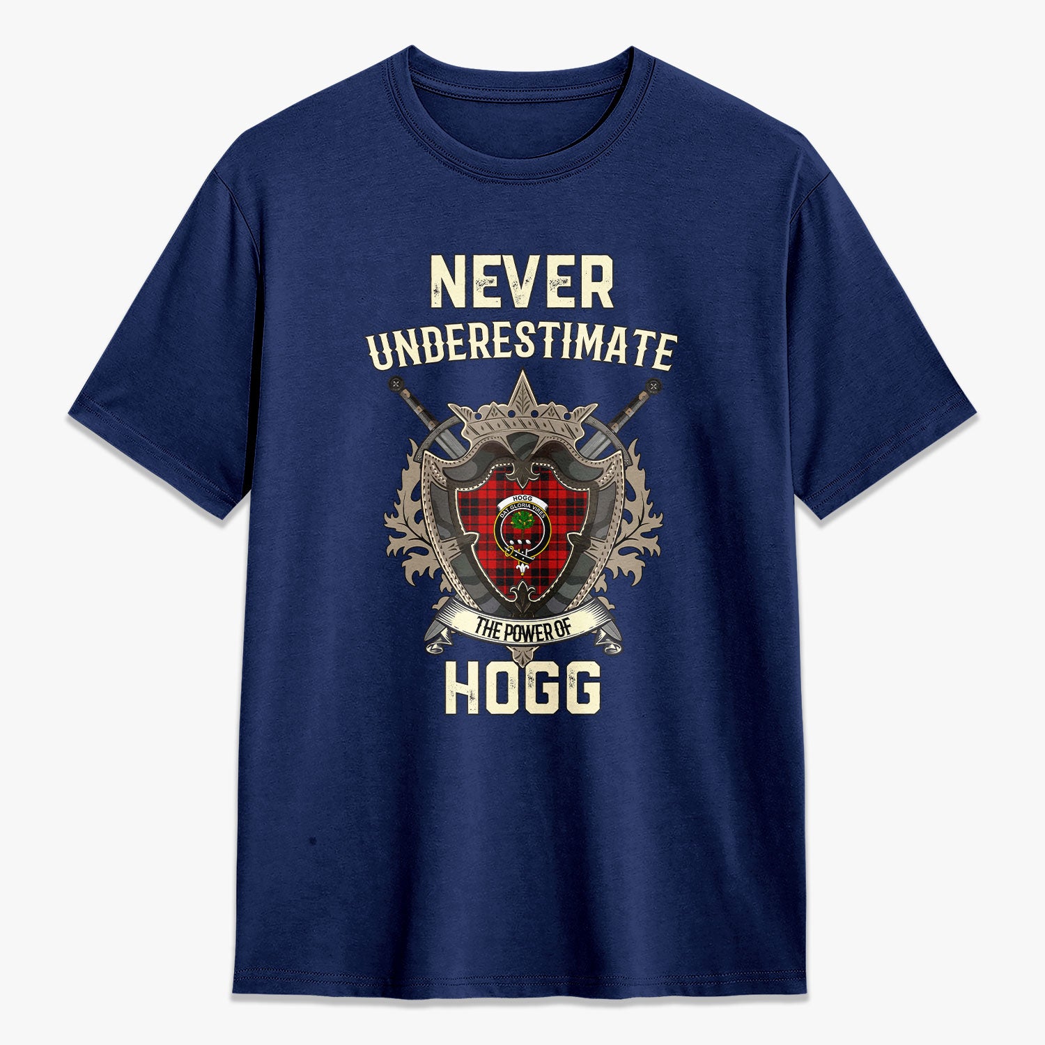 Hogg Tartan Crest 2D T-shirt - Never Underestimate Style