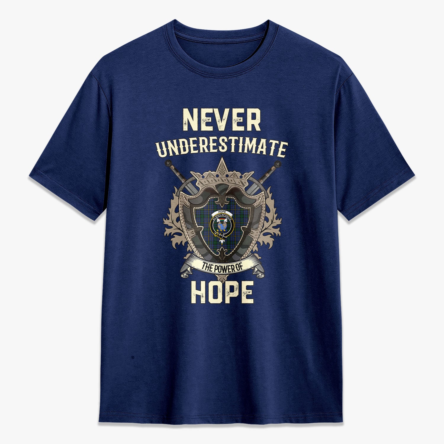 Hope Tartan Crest 2D T-shirt - Never Underestimate Style