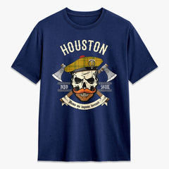 Houston Tartan Crest 2D T-shirt - Alba Skull Style