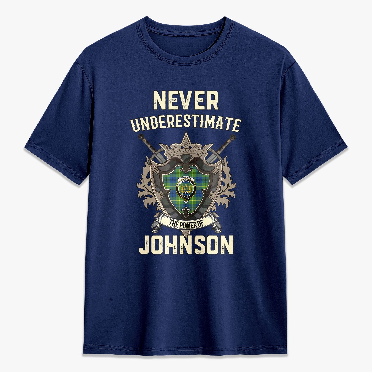 Johnson Ancient Tartan Crest 2D T-shirt - Never Underestimate Style