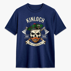 Kinloch Tartan Crest 2D T-shirt - Alba Skull Style