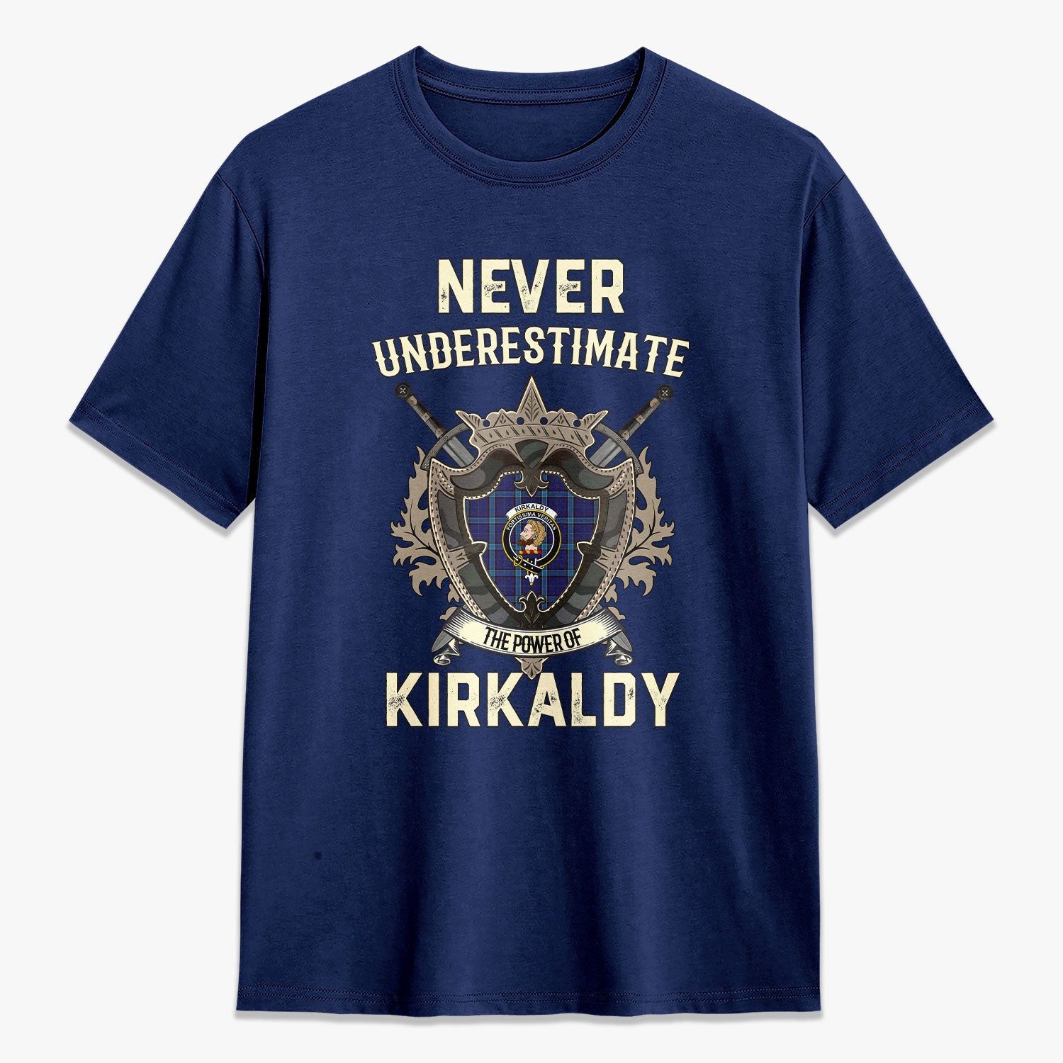 Kirkaldy Tartan Crest 2D T-shirt - Never Underestimate Style