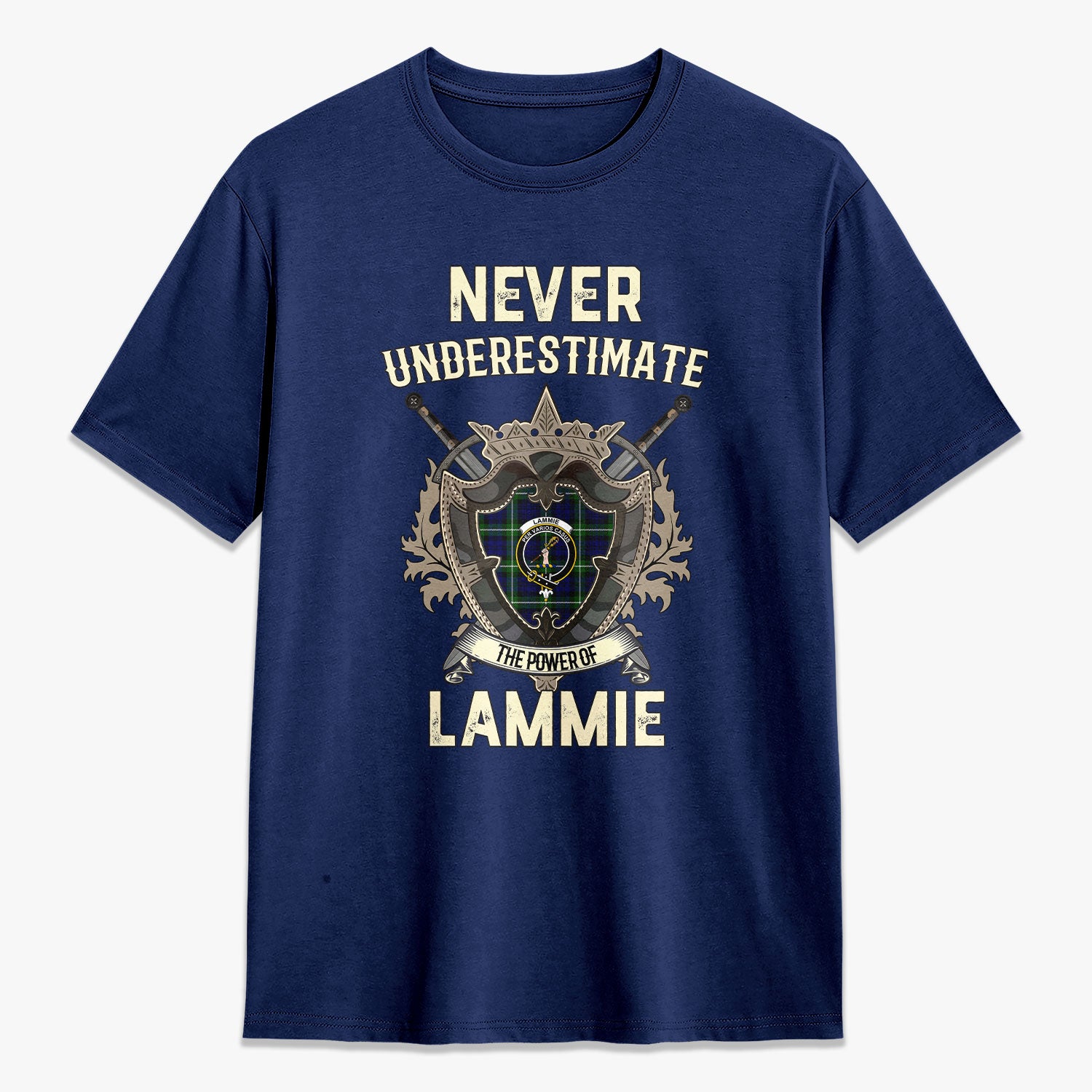 Lammie Tartan Crest 2D T-shirt - Never Underestimate Style