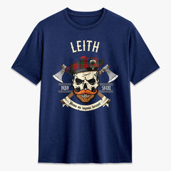 Leith Tartan Crest 2D T-shirt - Alba Skull Style