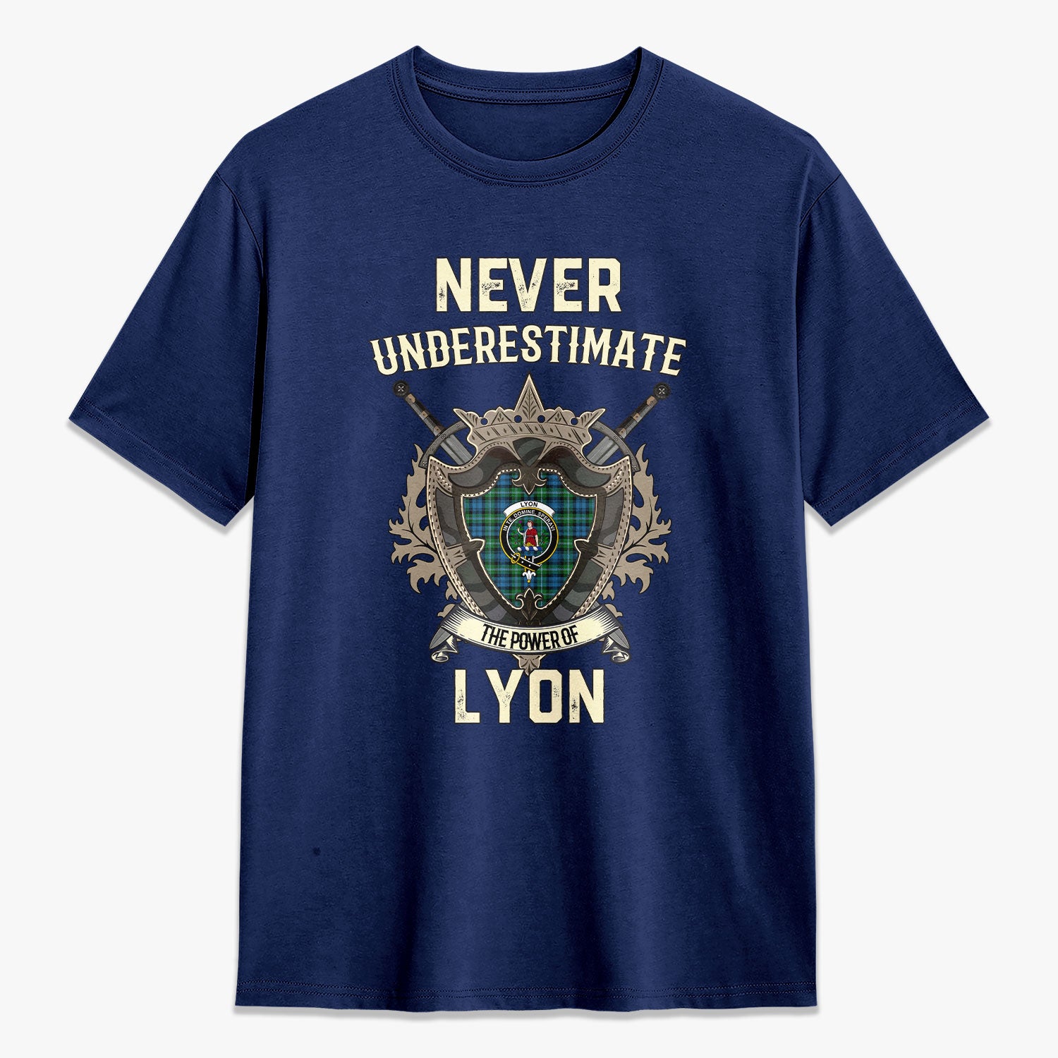 Lyon Tartan Crest 2D T-shirt - Never Underestimate Style