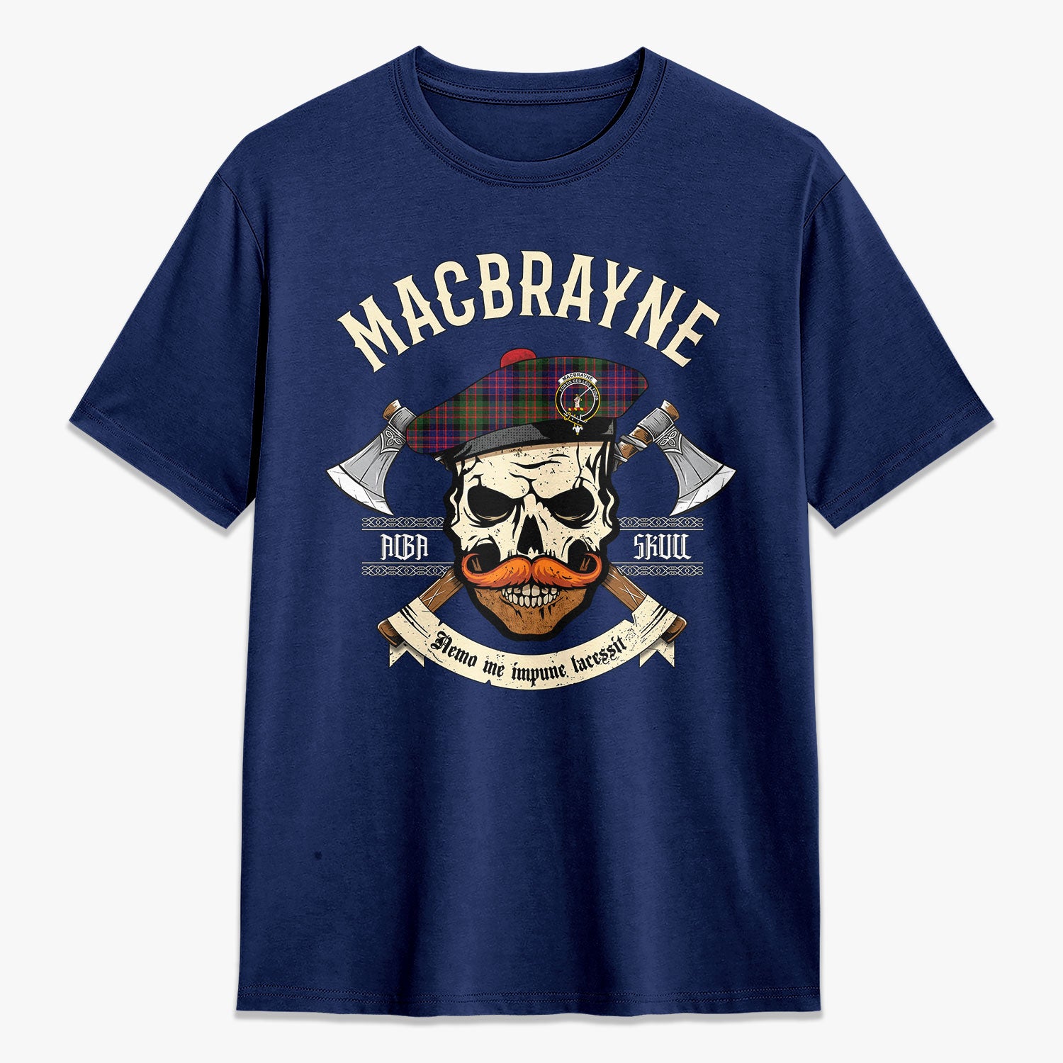 MacBrayne Tartan Crest 2D T-shirt - Alba Skull Style