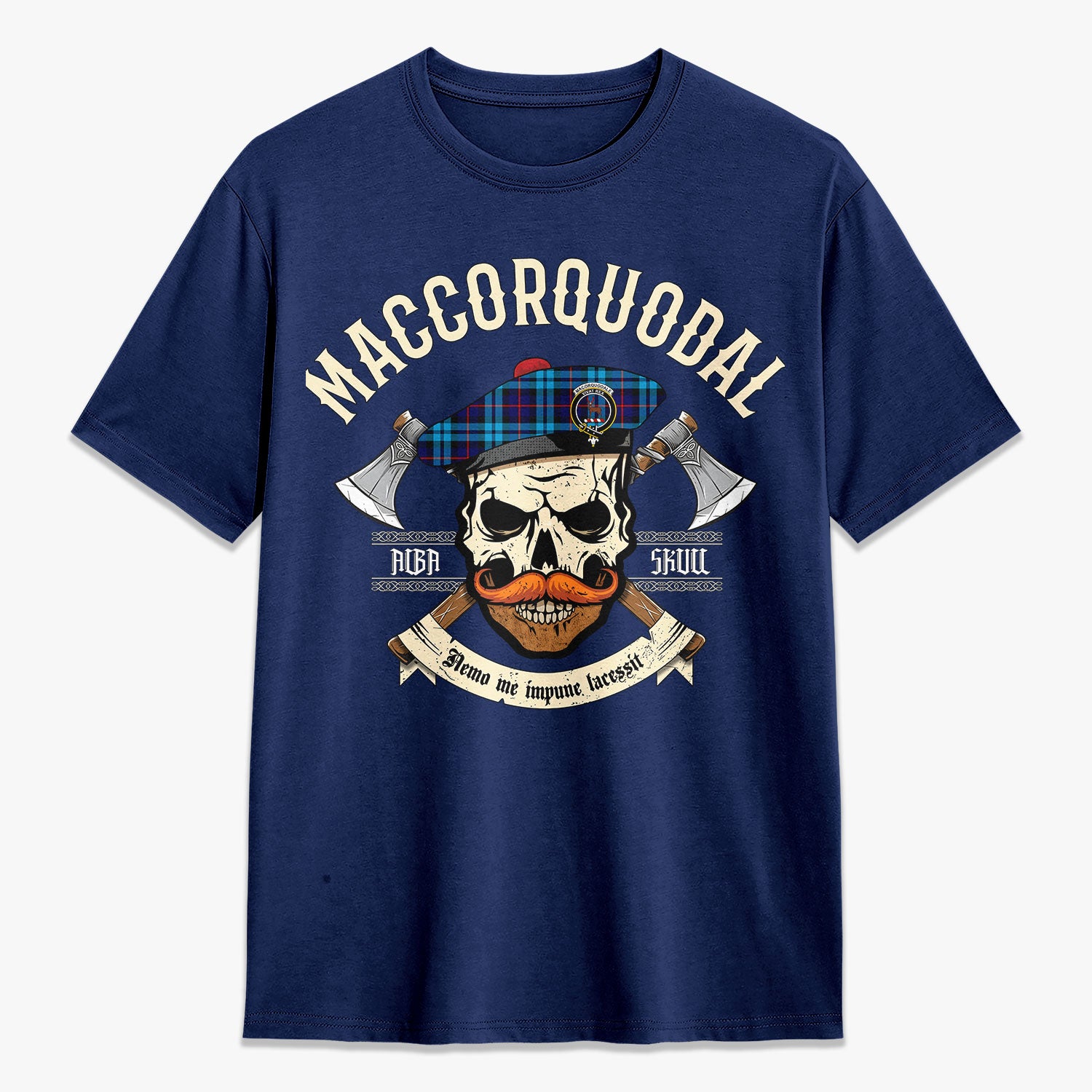 MacCorquodale Tartan Crest 2D T-shirt - Alba Skull Style