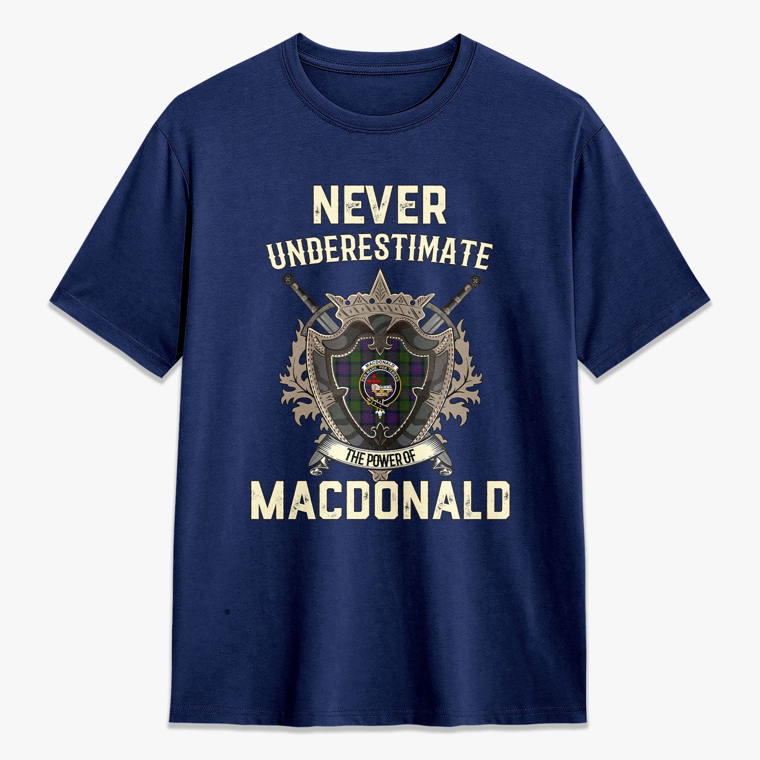 MacDonald Tartan Crest 2D T-shirt - Never Underestimate Style