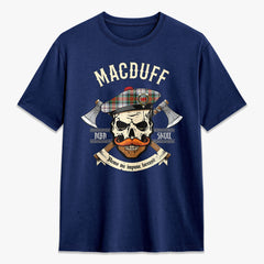 MacDuff Dress Ancient Tartan Crest 2D T-shirt - Alba Skull Style