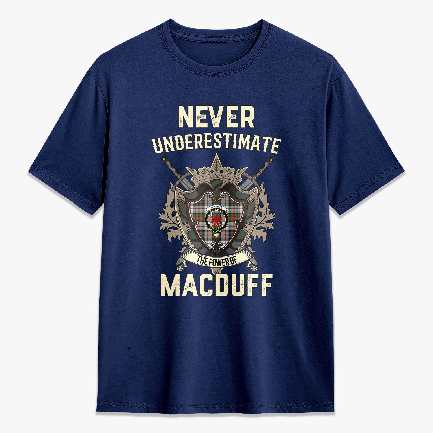 MacDuff Dress Ancient Tartan Crest 2D T-shirt - Never Underestimate Style