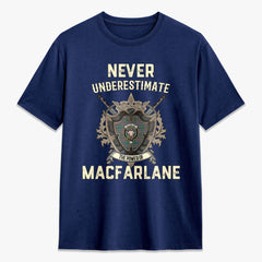 MacFarlane Hunting Ancient Tartan Crest 2D T-shirt - Never Underestimate Style