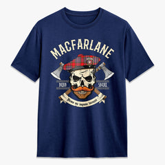 MacFarlane Modern Tartan Crest 2D T-shirt - Alba Skull Style