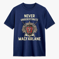 MacFarlane Modern Tartan Crest 2D T-shirt - Never Underestimate Style